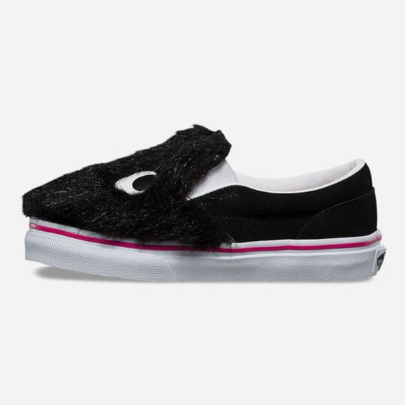 VANS Slip On Friend Party Fur Black Girls sneakers - Picture 3 of 10